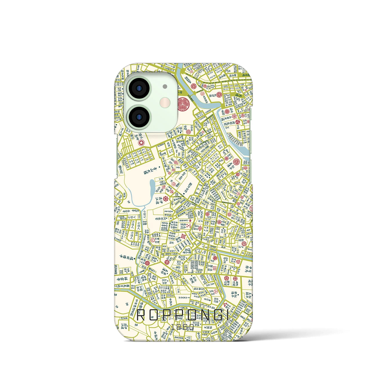 【六本木(東京都)】万延江戸図iPhoneケース(バックカバータイプ)