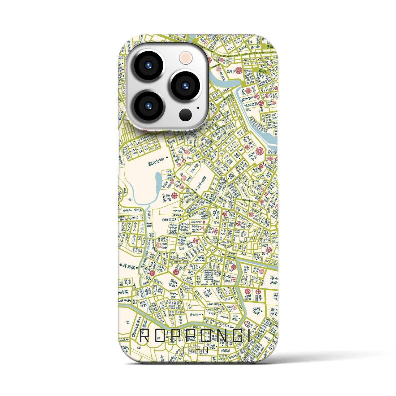 【六本木(東京都)】万延江戸図iPhoneケース(バックカバータイプ)