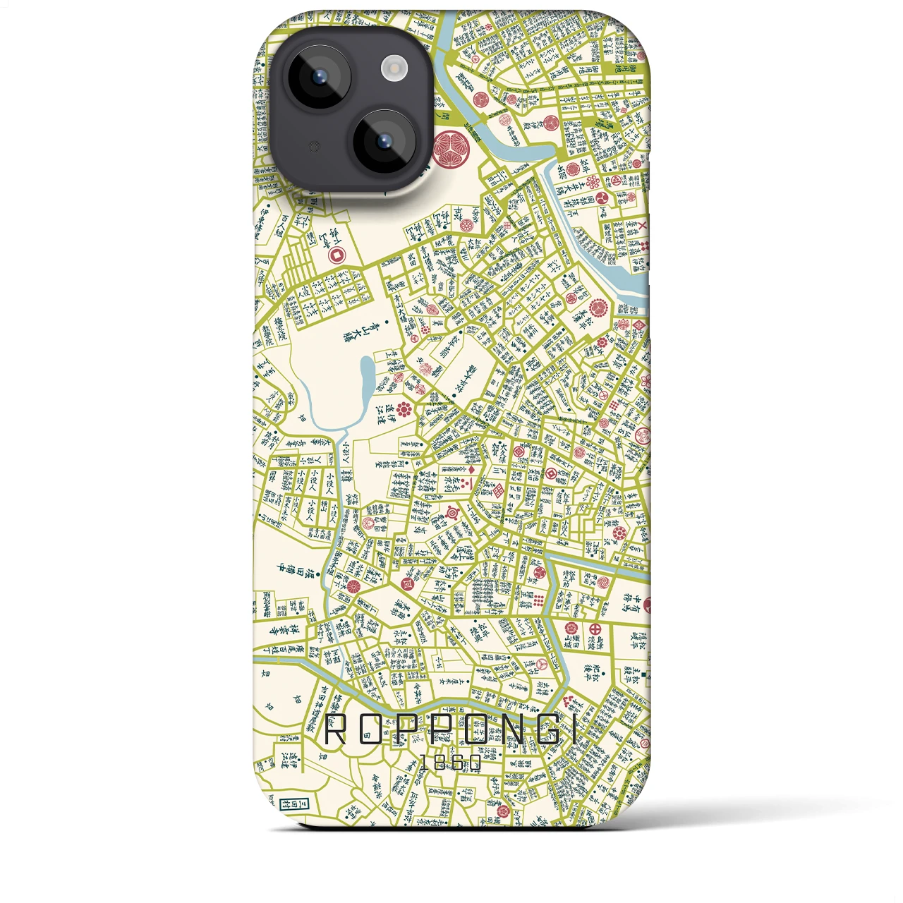 【六本木(東京都)】万延江戸図iPhoneケース(バックカバータイプ)