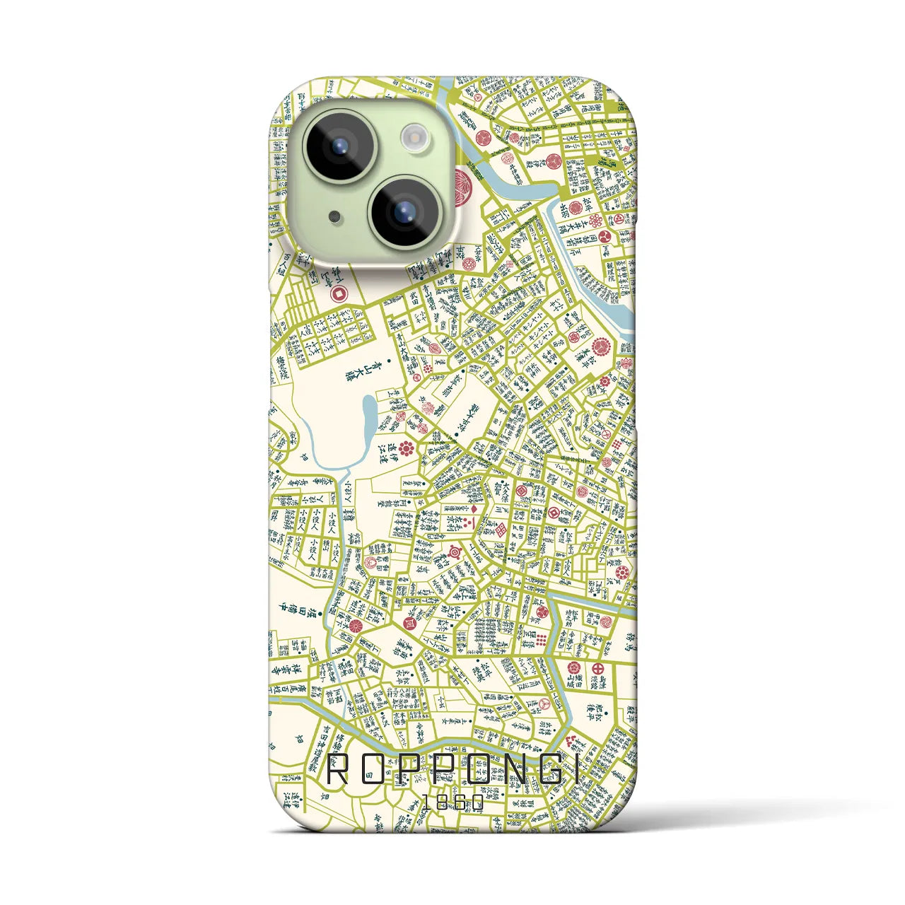 【六本木(東京都)】万延江戸図iPhoneケース(バックカバータイプ)