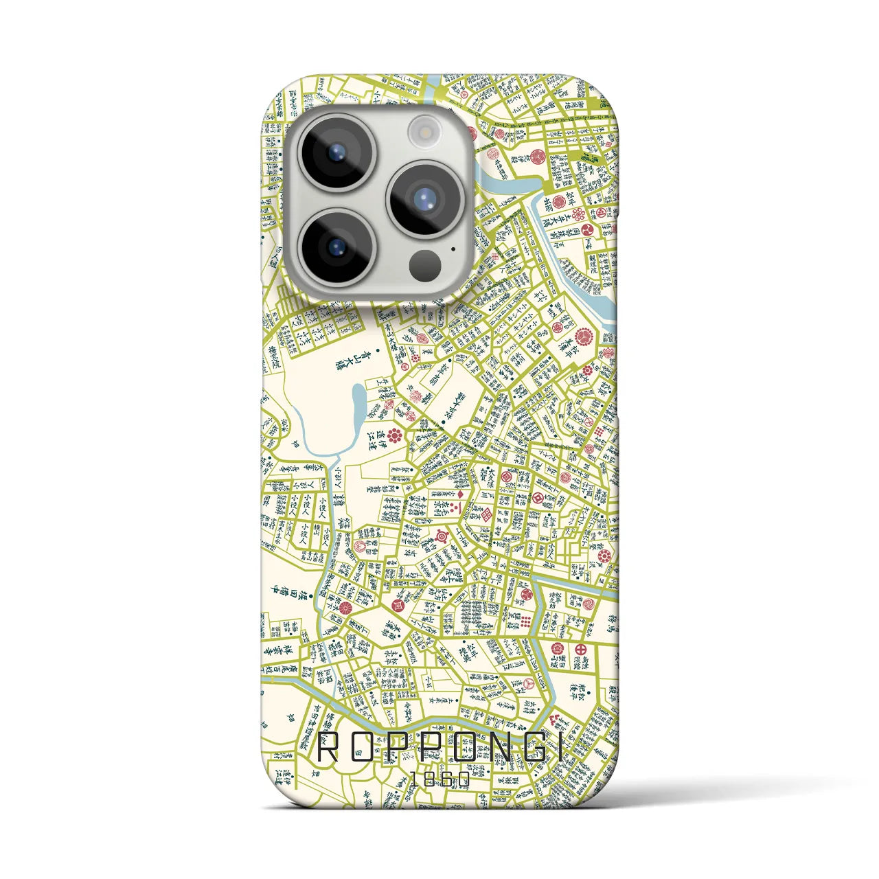 【六本木(東京都)】万延江戸図iPhoneケース(バックカバータイプ)