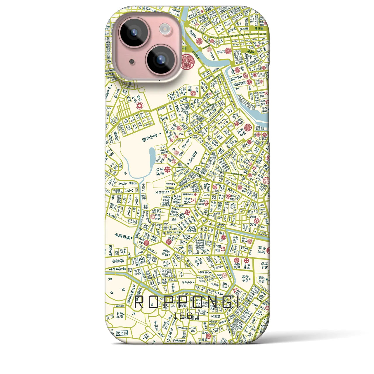 【六本木(東京都)】万延江戸図iPhoneケース(バックカバータイプ)