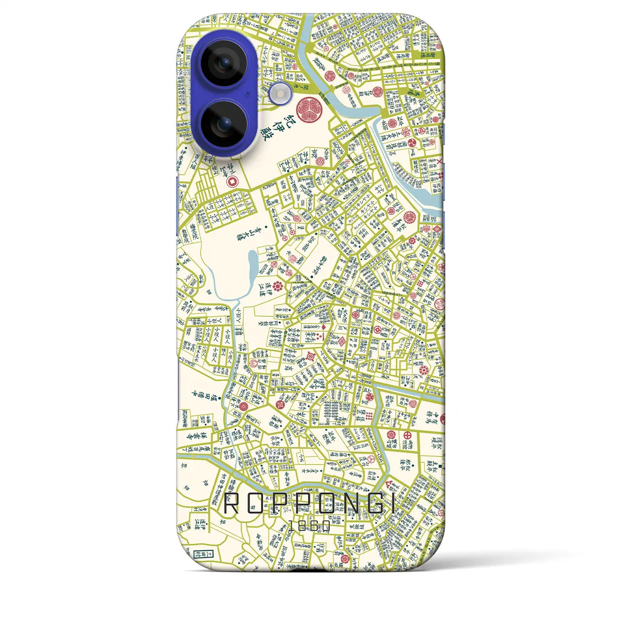 【六本木(東京都)】万延江戸図iPhoneケース(バックカバータイプ)ナチュラル・iPhone 16 Pro Max 用