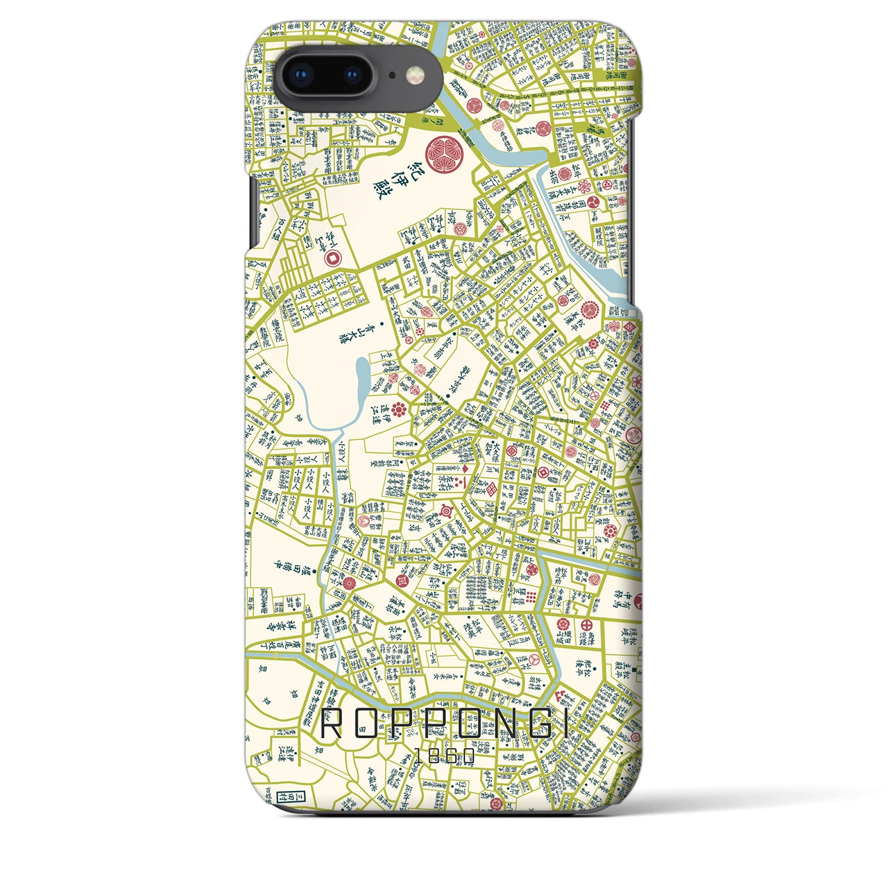 【六本木(東京都)】万延江戸図iPhoneケース(バックカバータイプ)