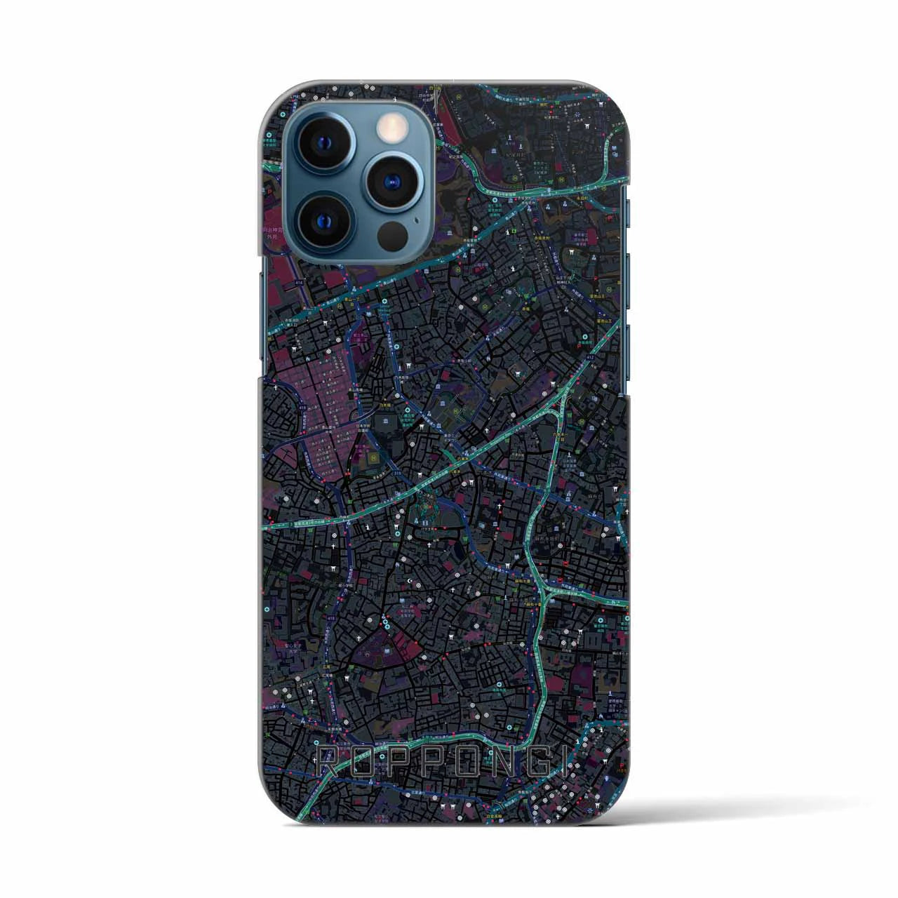 【六本木(東京都)】地図柄iPhoneケース(バックカバータイプ)