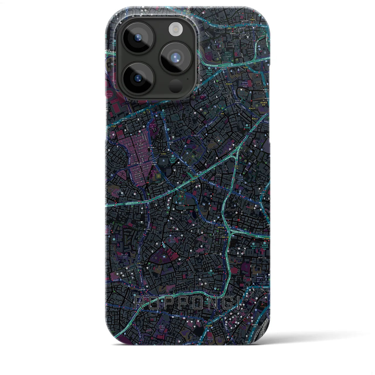 【六本木(東京都)】地図柄iPhoneケース(バックカバータイプ)