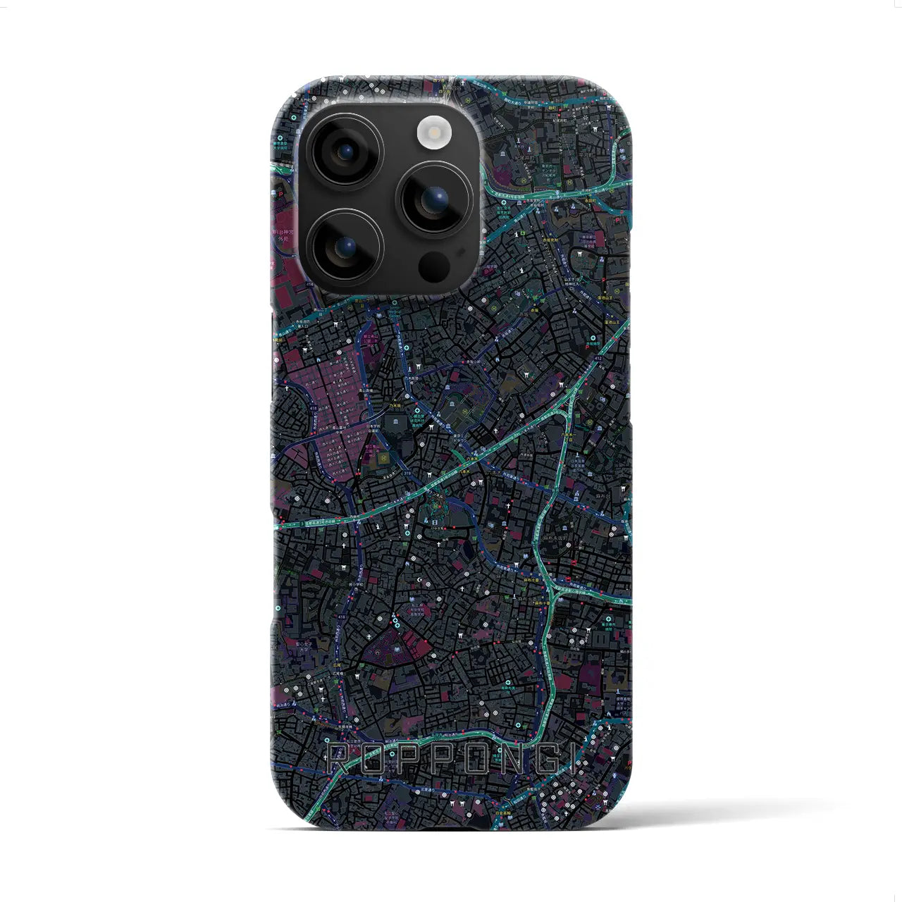 【六本木(東京都)】地図柄iPhoneケース(バックカバータイプ)