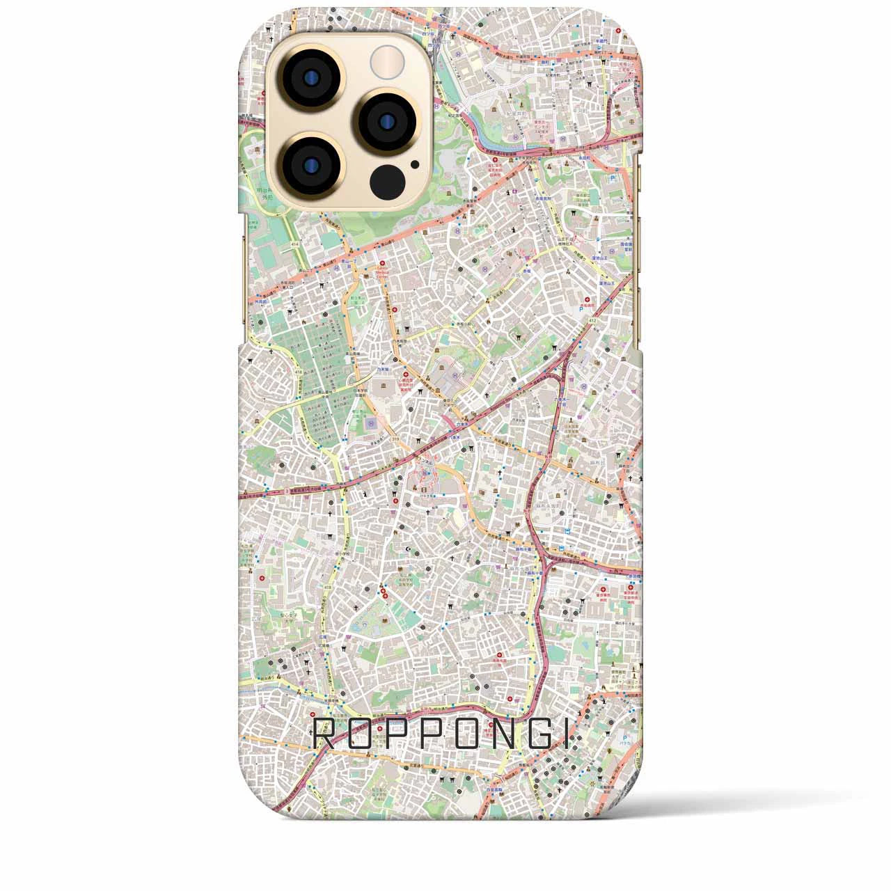 【六本木(東京都)】地図柄iPhoneケース(バックカバータイプ)