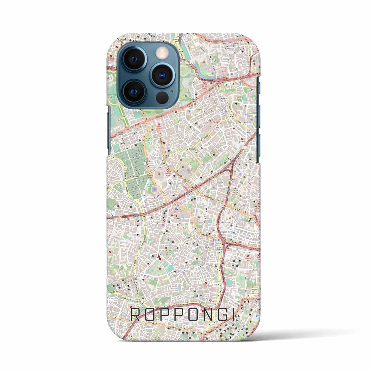 【六本木(東京都)】地図柄iPhoneケース(バックカバータイプ)