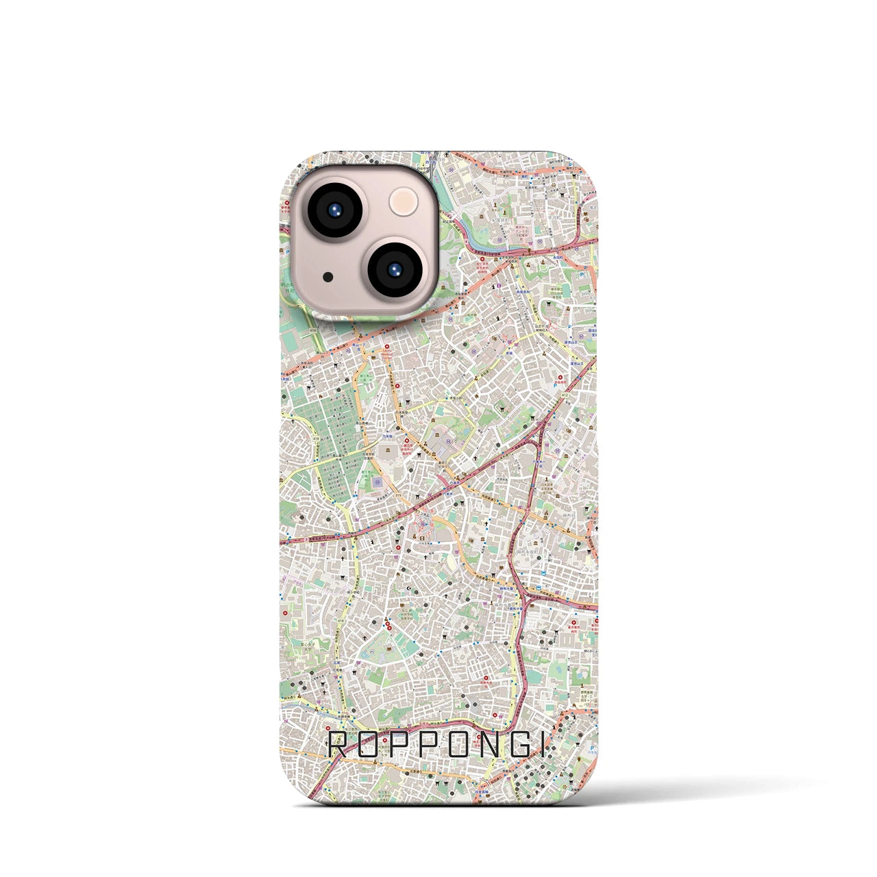 【六本木(東京都)】地図柄iPhoneケース(バックカバータイプ)