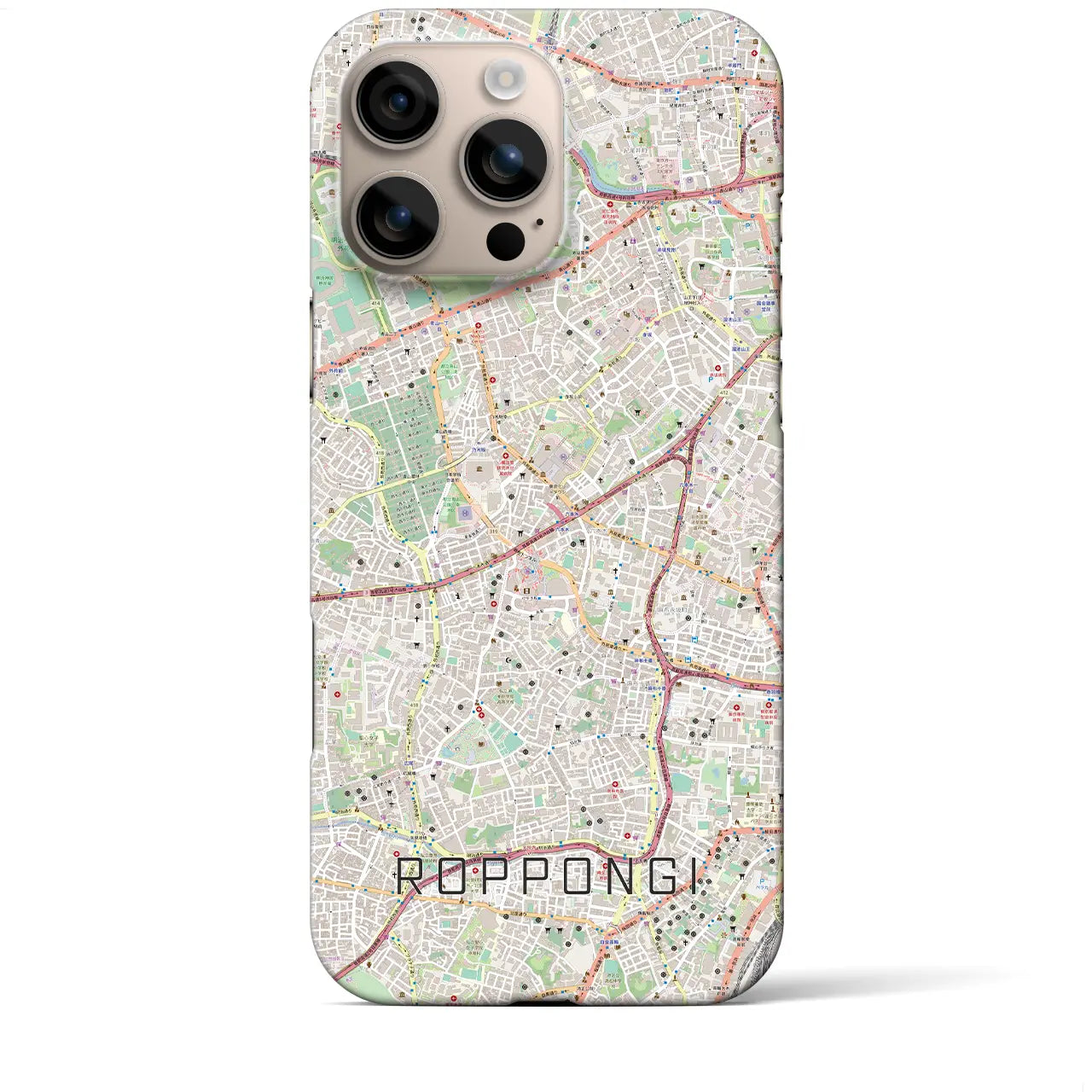 【六本木(東京都)】地図柄iPhoneケース(バックカバータイプ)