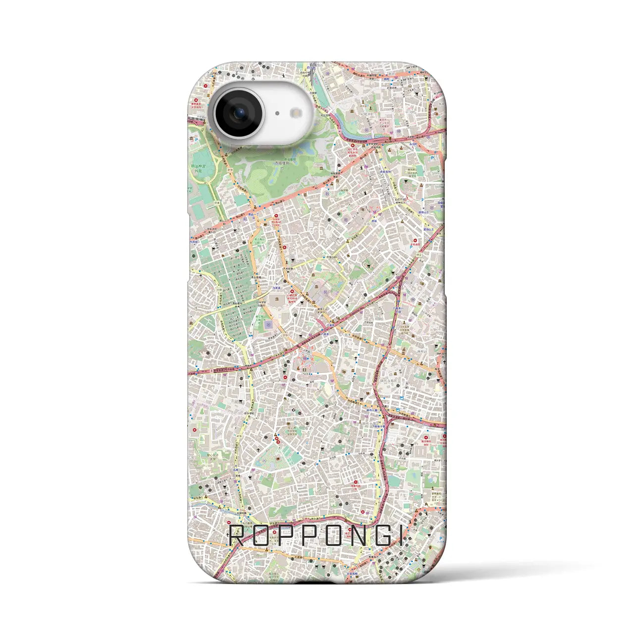 【六本木(東京都)】地図柄iPhoneケース(バックカバータイプ)