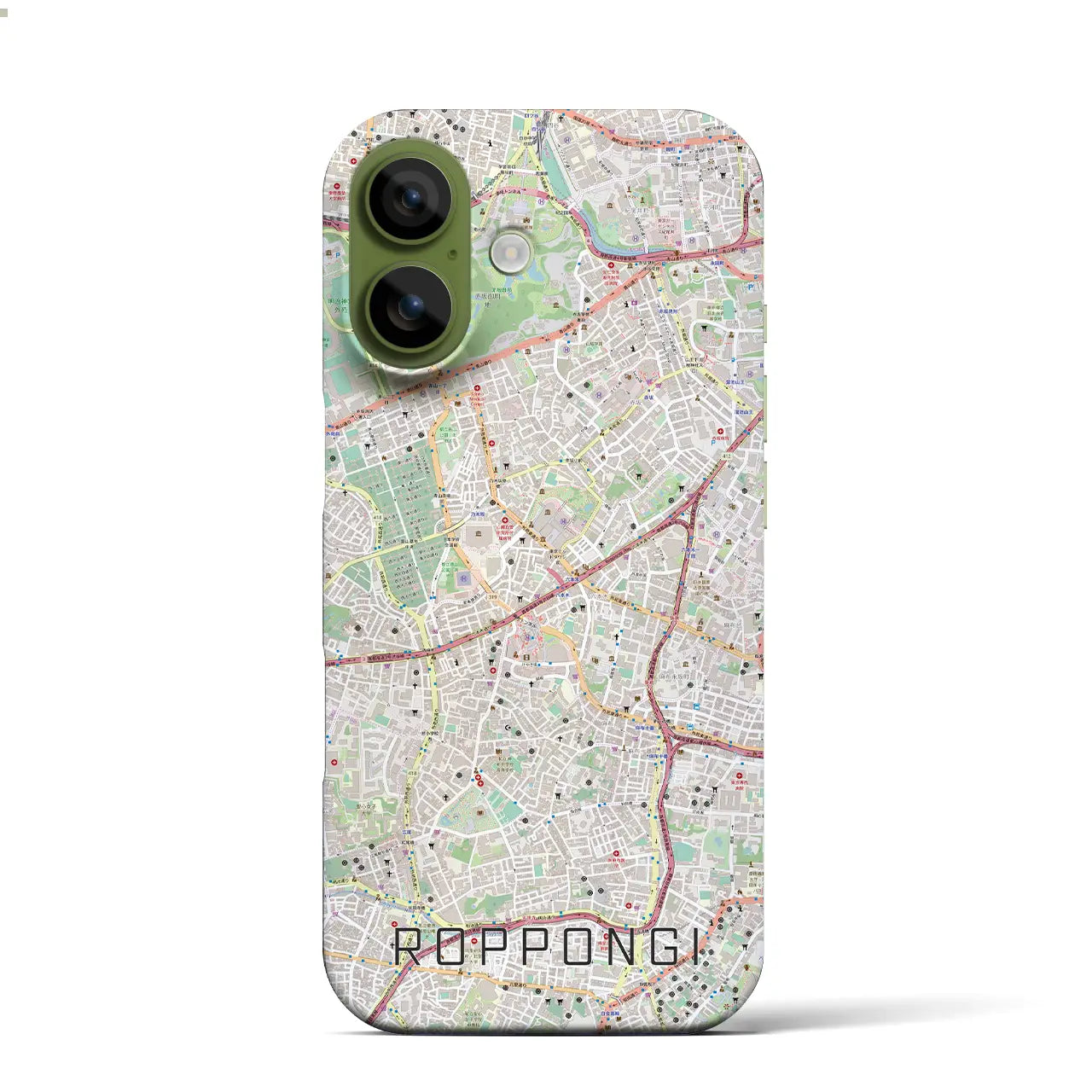 【六本木(東京都)】地図柄iPhoneケース(バックカバータイプ)