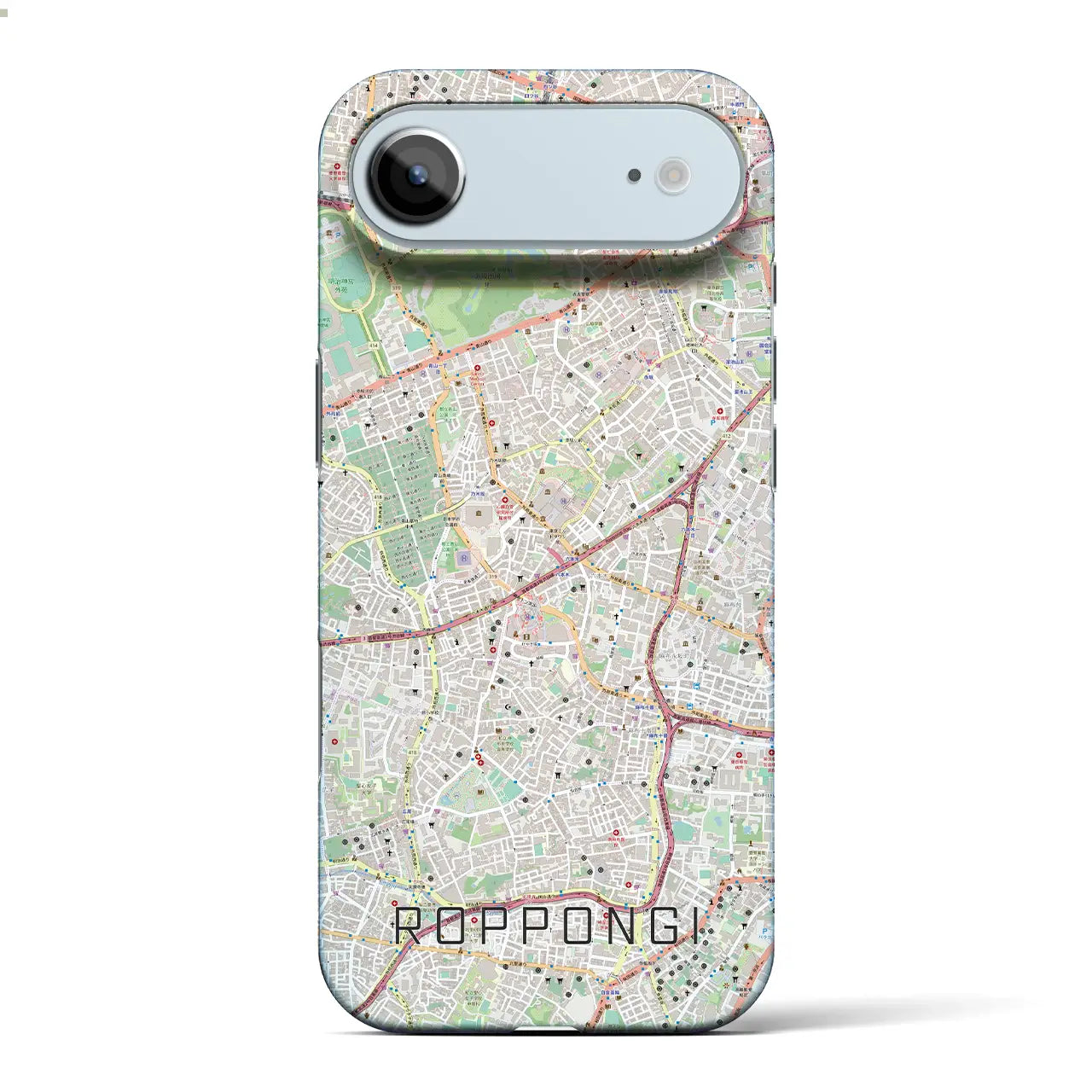 【六本木(東京都)】地図柄iPhoneケース(バックカバータイプ)