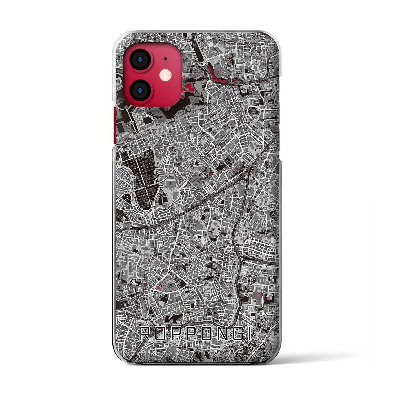 【六本木(東京都)】地図柄iPhoneケース(クリアタイプ)