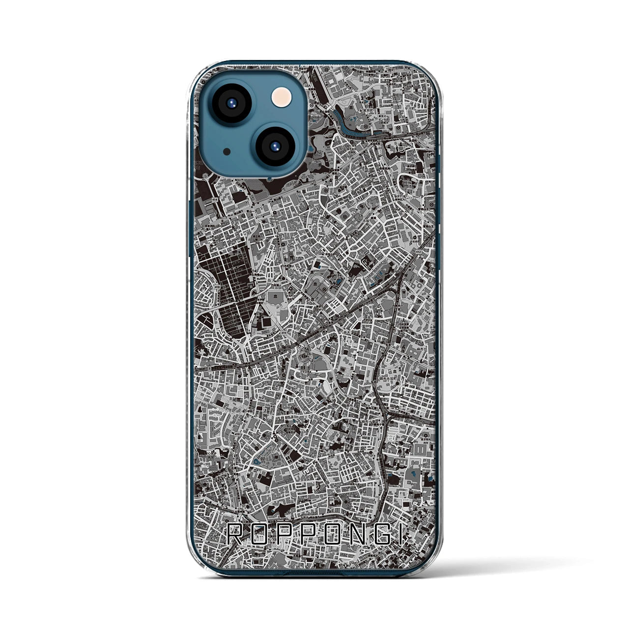 【六本木(東京都)】地図柄iPhoneケース(クリアタイプ)