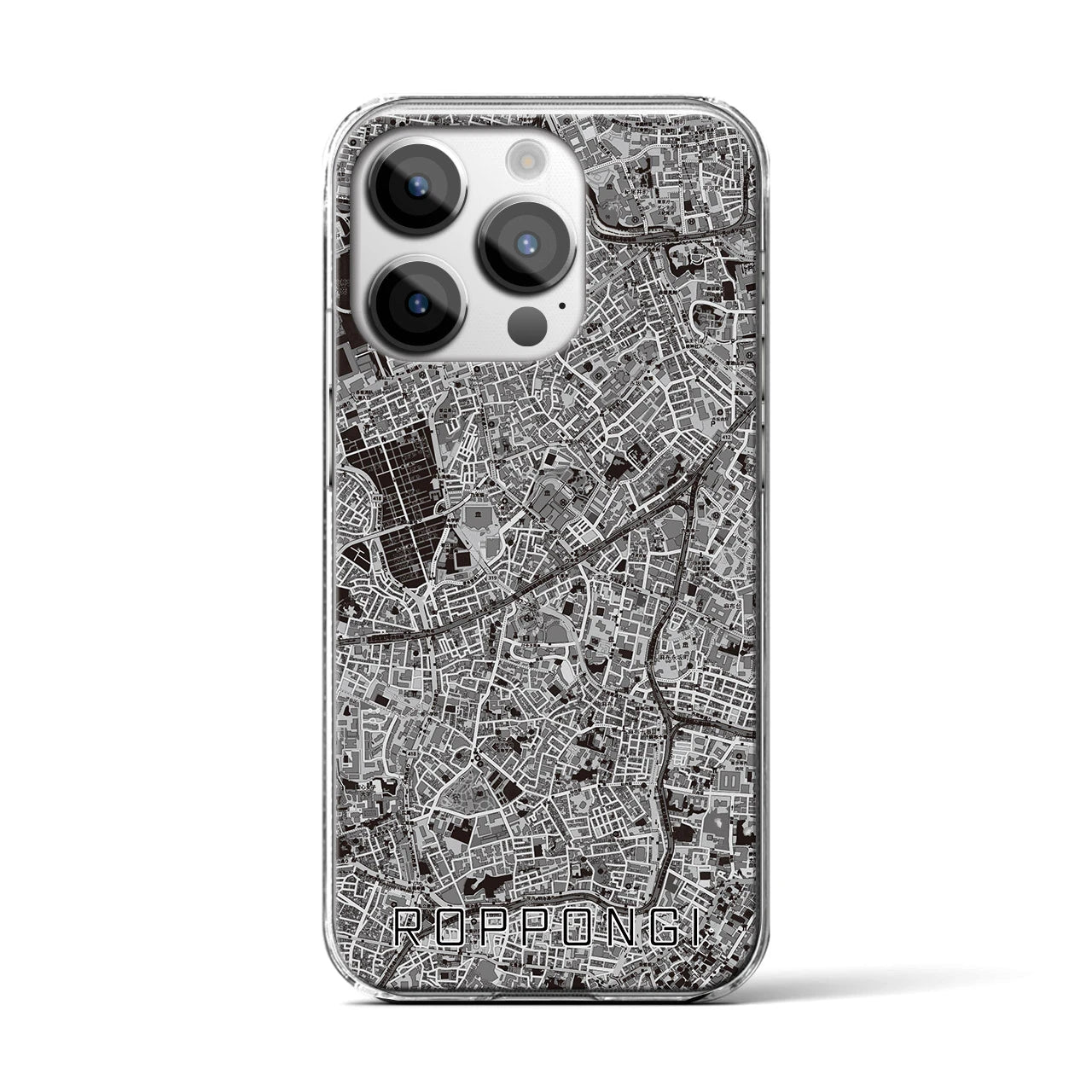 【六本木(東京都)】地図柄iPhoneケース(クリアタイプ)