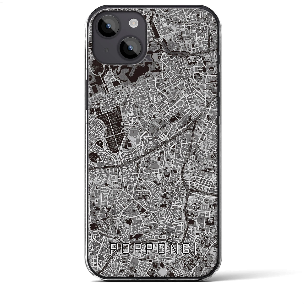 【六本木(東京都)】地図柄iPhoneケース(クリアタイプ)