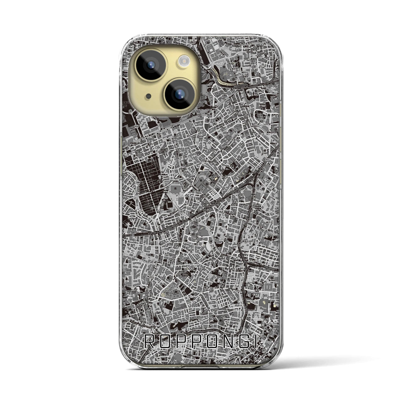 【六本木(東京都)】地図柄iPhoneケース(クリアタイプ)