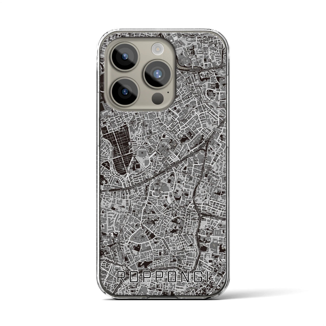 【六本木(東京都)】地図柄iPhoneケース(クリアタイプ)