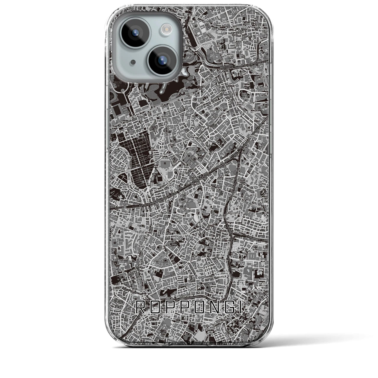 【六本木(東京都)】地図柄iPhoneケース(クリアタイプ)