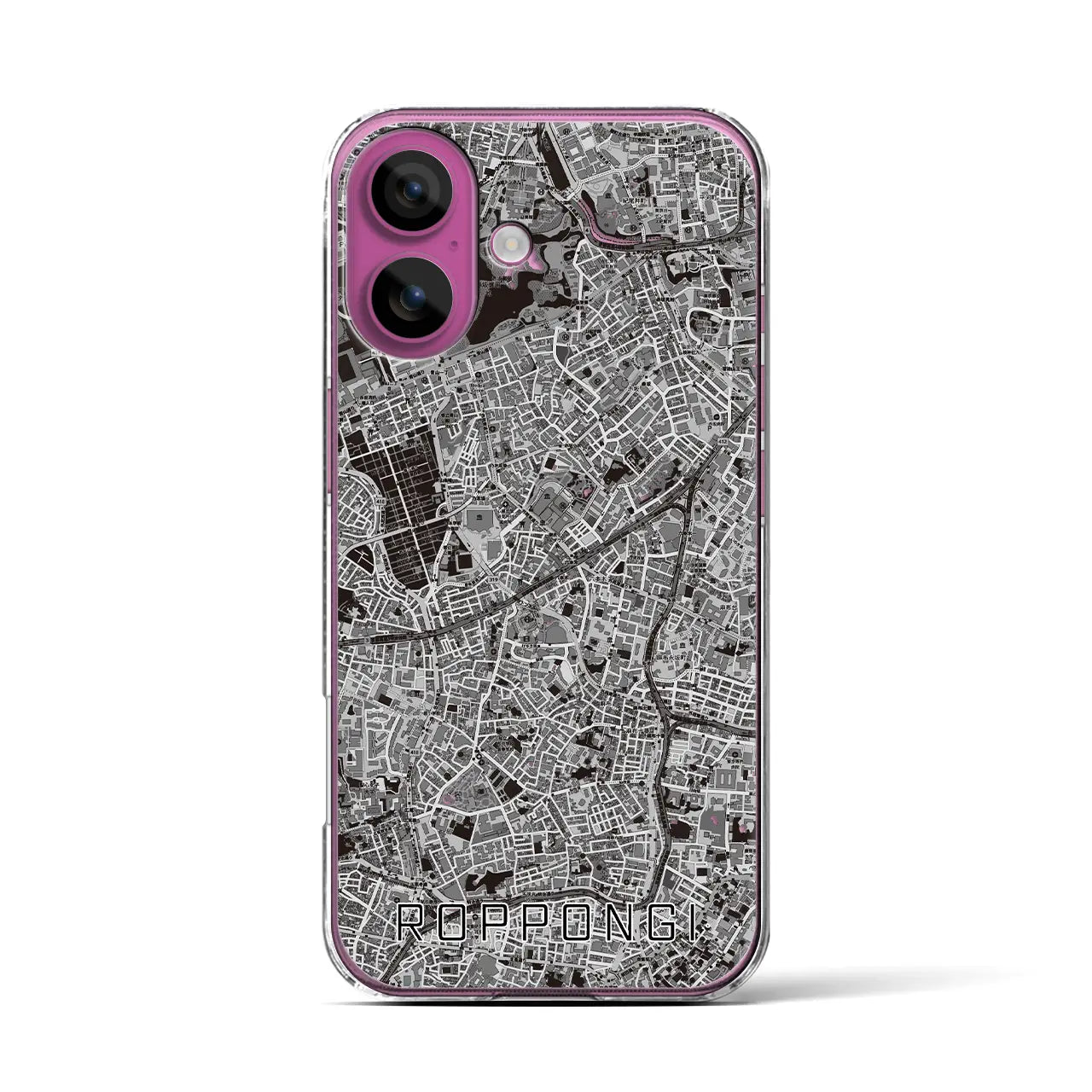 【六本木(東京都)】地図柄iPhoneケース(クリアタイプ)