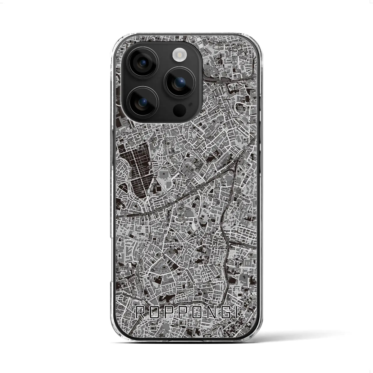 【六本木(東京都)】地図柄iPhoneケース(クリアタイプ)