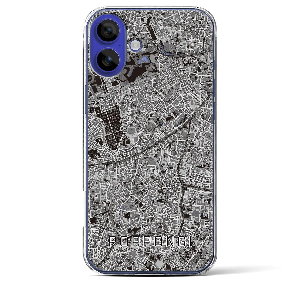 【六本木(東京都)】地図柄iPhoneケース(クリアタイプ)