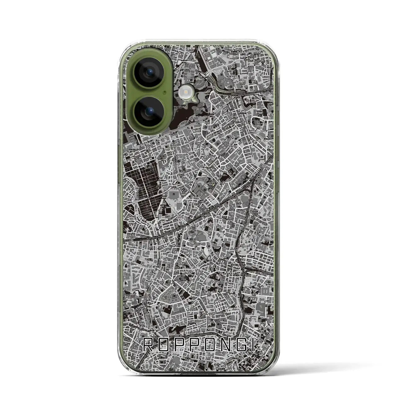 【六本木(東京都)】地図柄iPhoneケース(クリアタイプ)