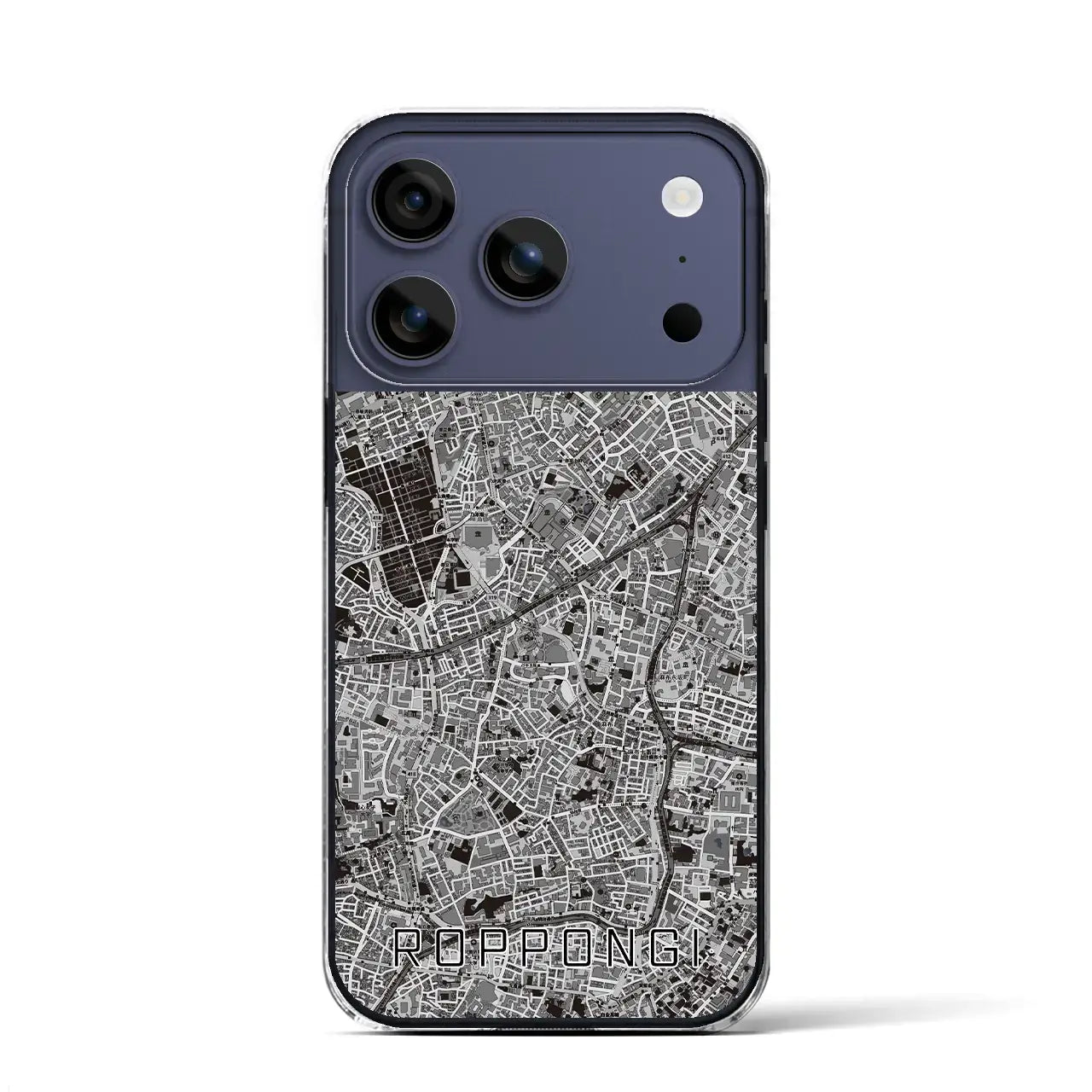 【六本木(東京都)】地図柄iPhoneケース(クリアタイプ)