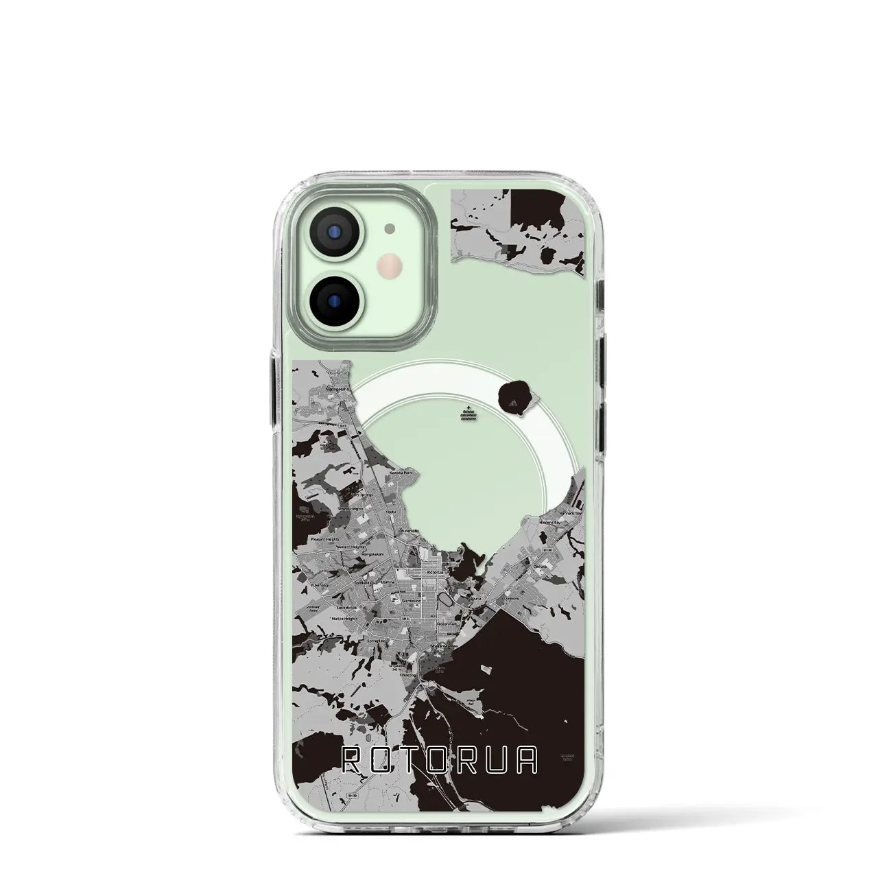 【ロトルア(ニュージーランド)】地図柄iPhoneケース(MagSafeタイプ)