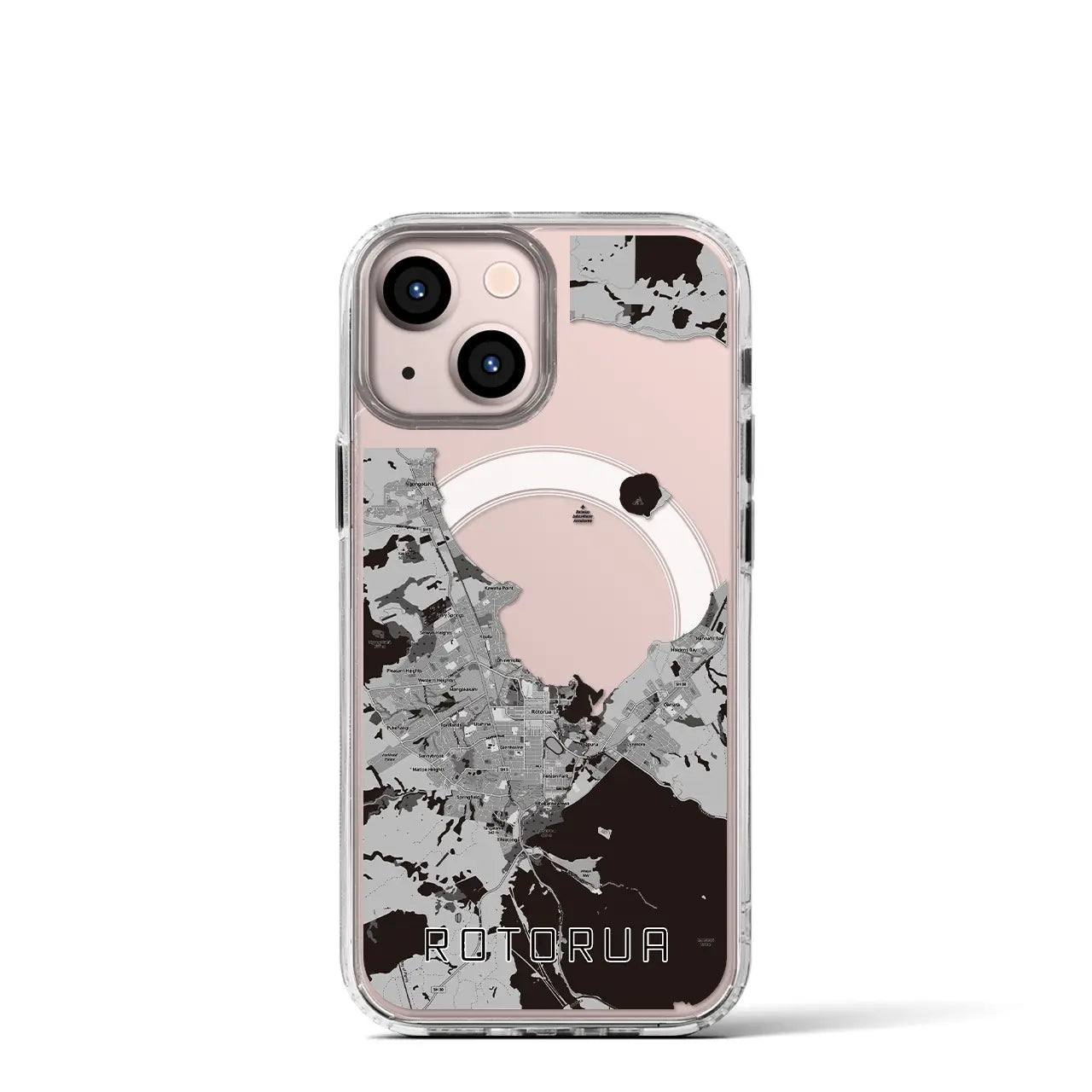 【ロトルア(ニュージーランド)】地図柄iPhoneケース(MagSafeタイプ)