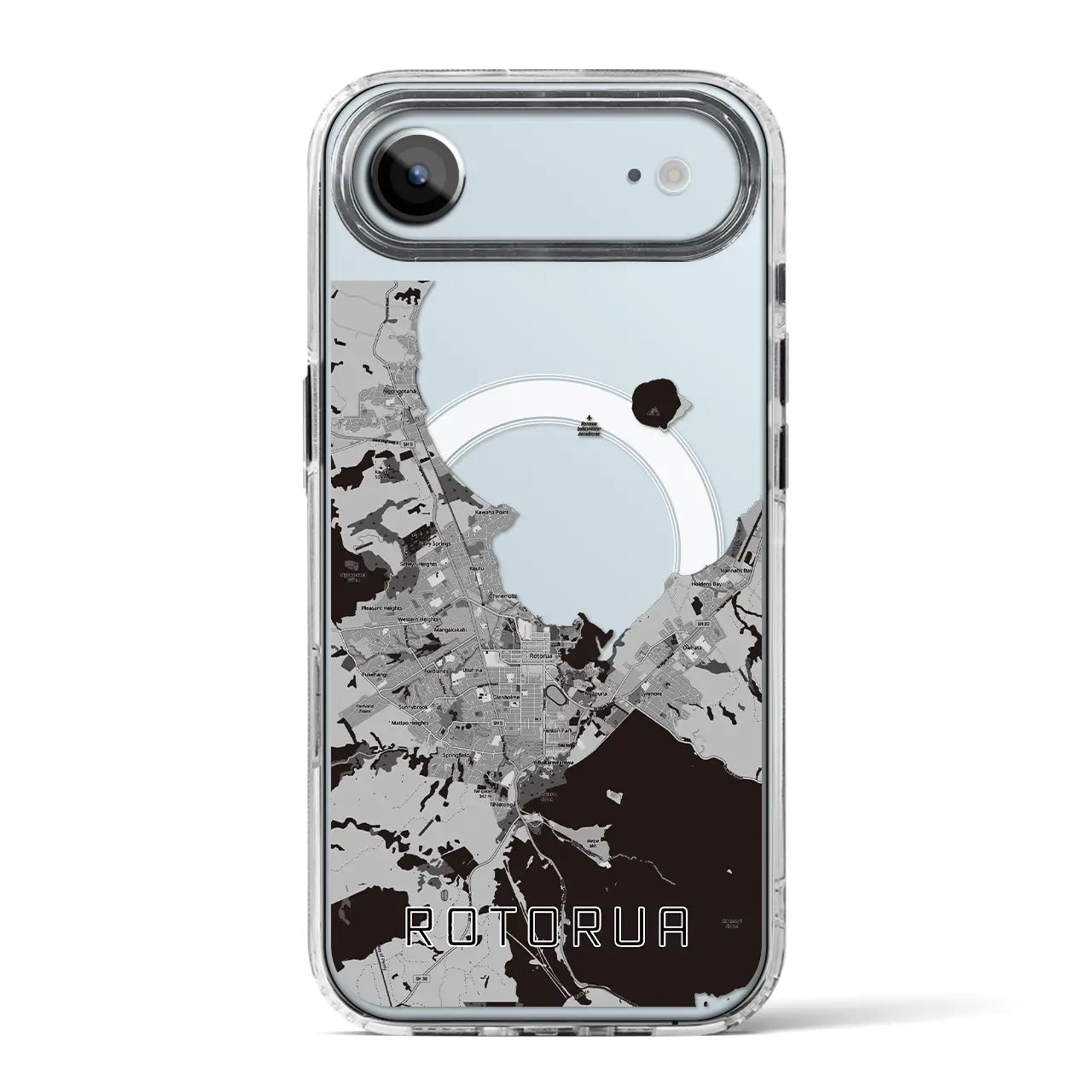 【ロトルア(ニュージーランド)】地図柄iPhoneケース(MagSafeタイプ)