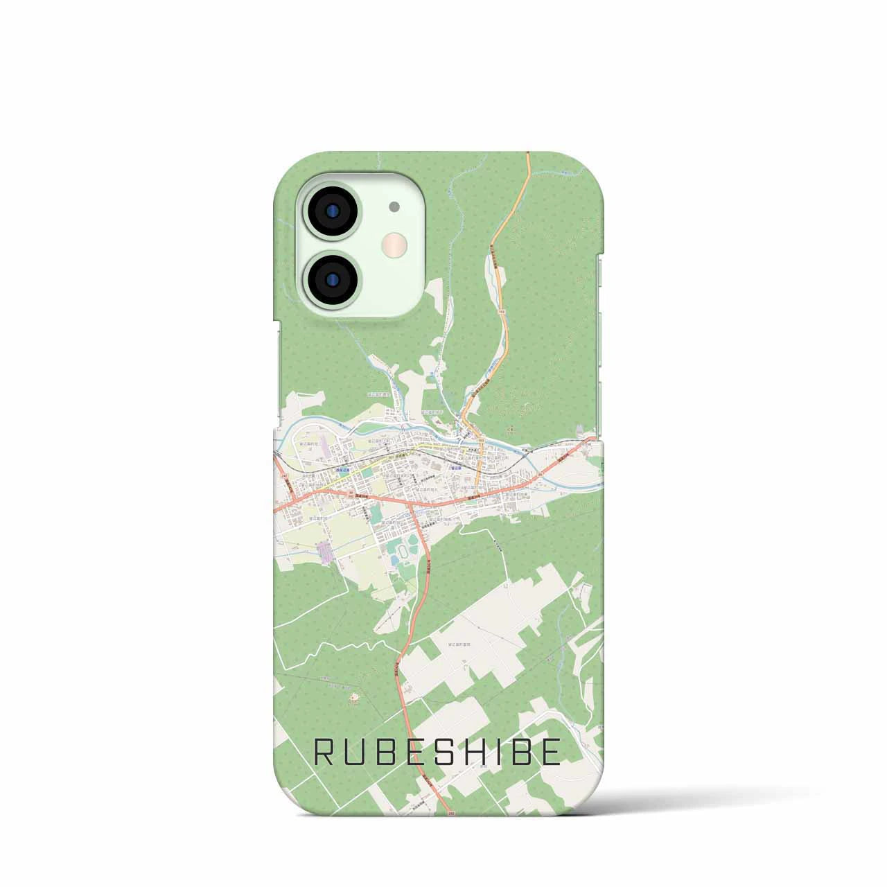 【留辺蘂(北海道)】地図柄iPhoneケース(バックカバータイプ)