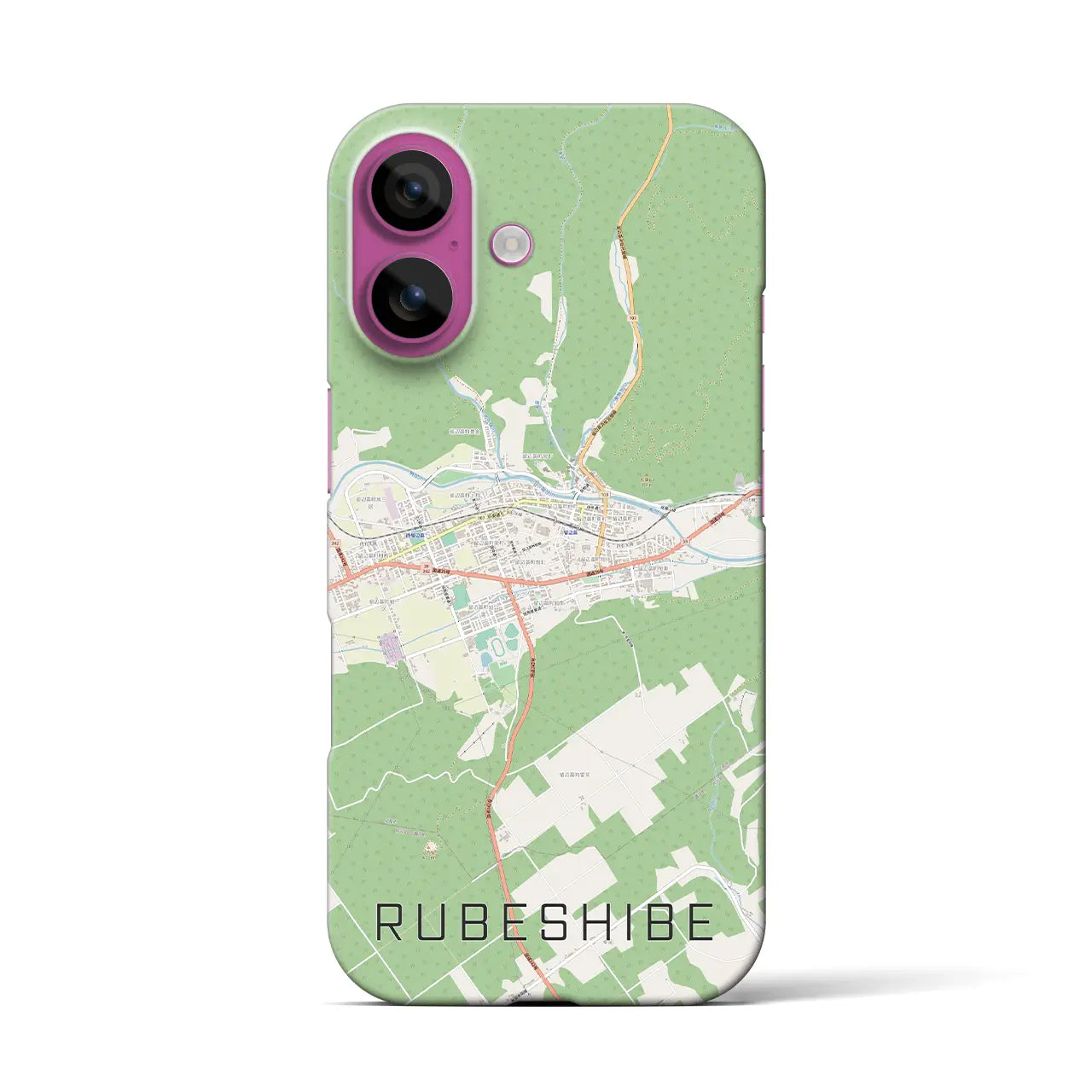 【留辺蘂(北海道)】地図柄iPhoneケース(バックカバータイプ)