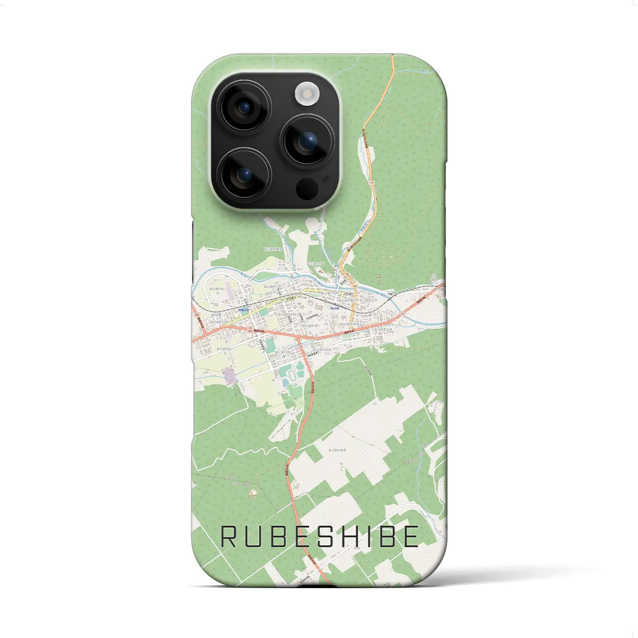 【留辺蘂(北海道)】地図柄iPhoneケース(バックカバータイプ)