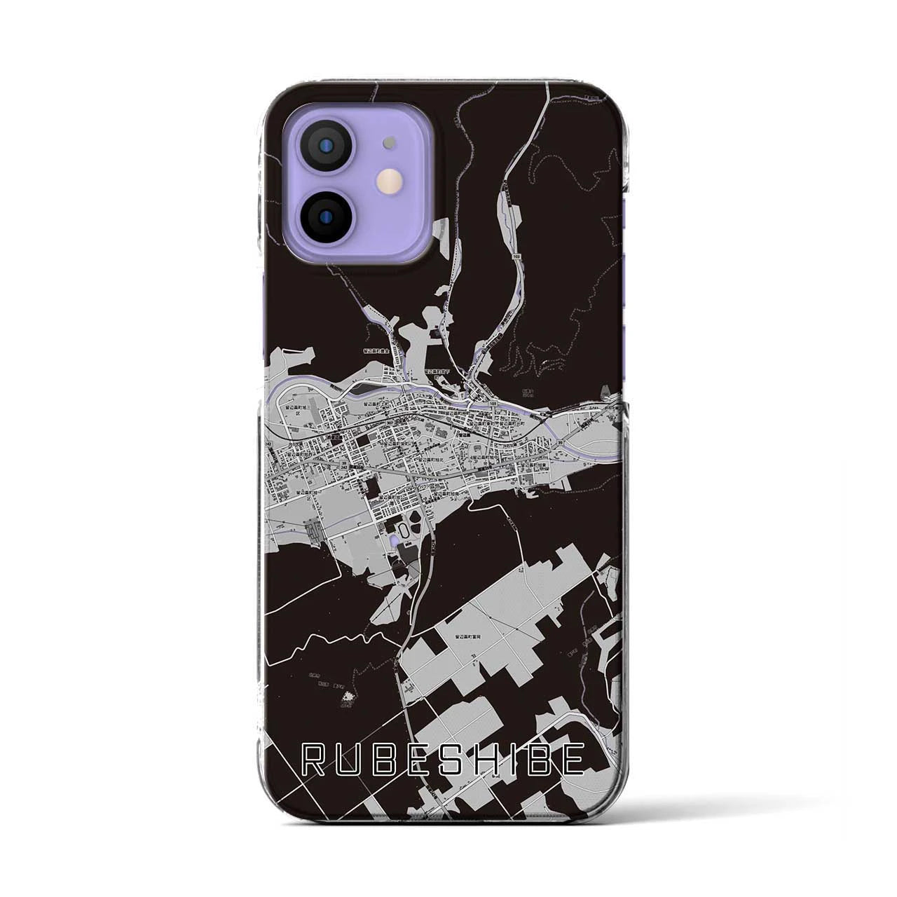 【留辺蘂(北海道)】地図柄iPhoneケース(クリアタイプ)