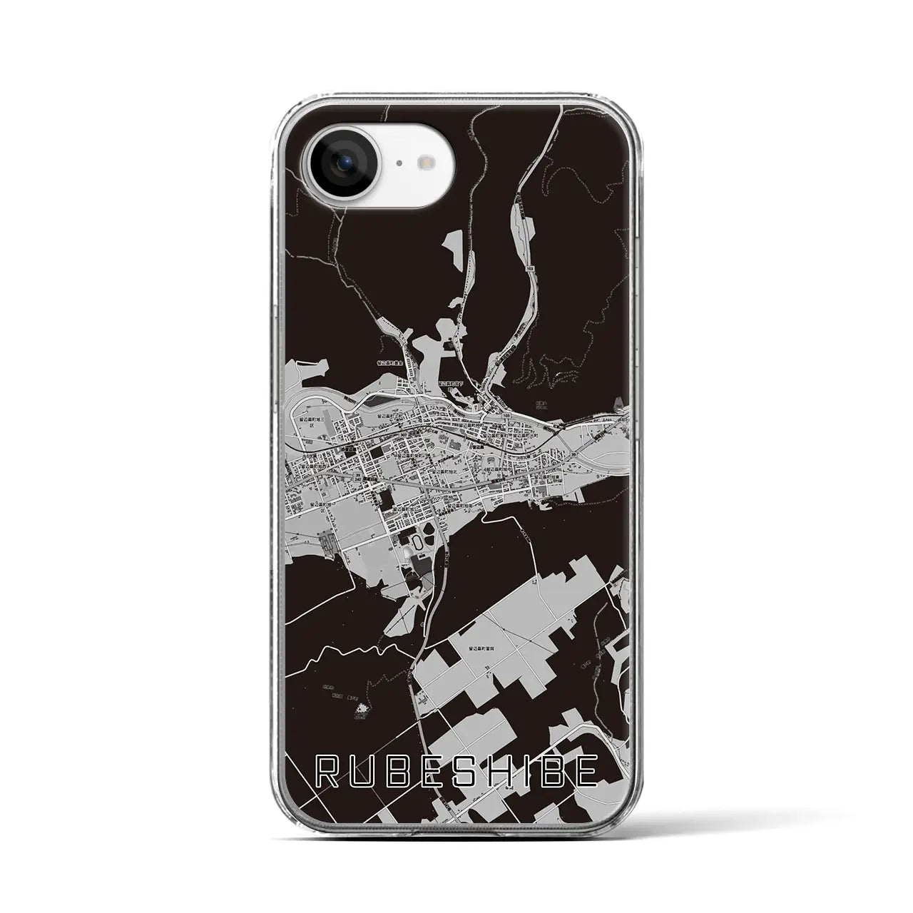 【留辺蘂(北海道)】地図柄iPhoneケース(クリアタイプ)