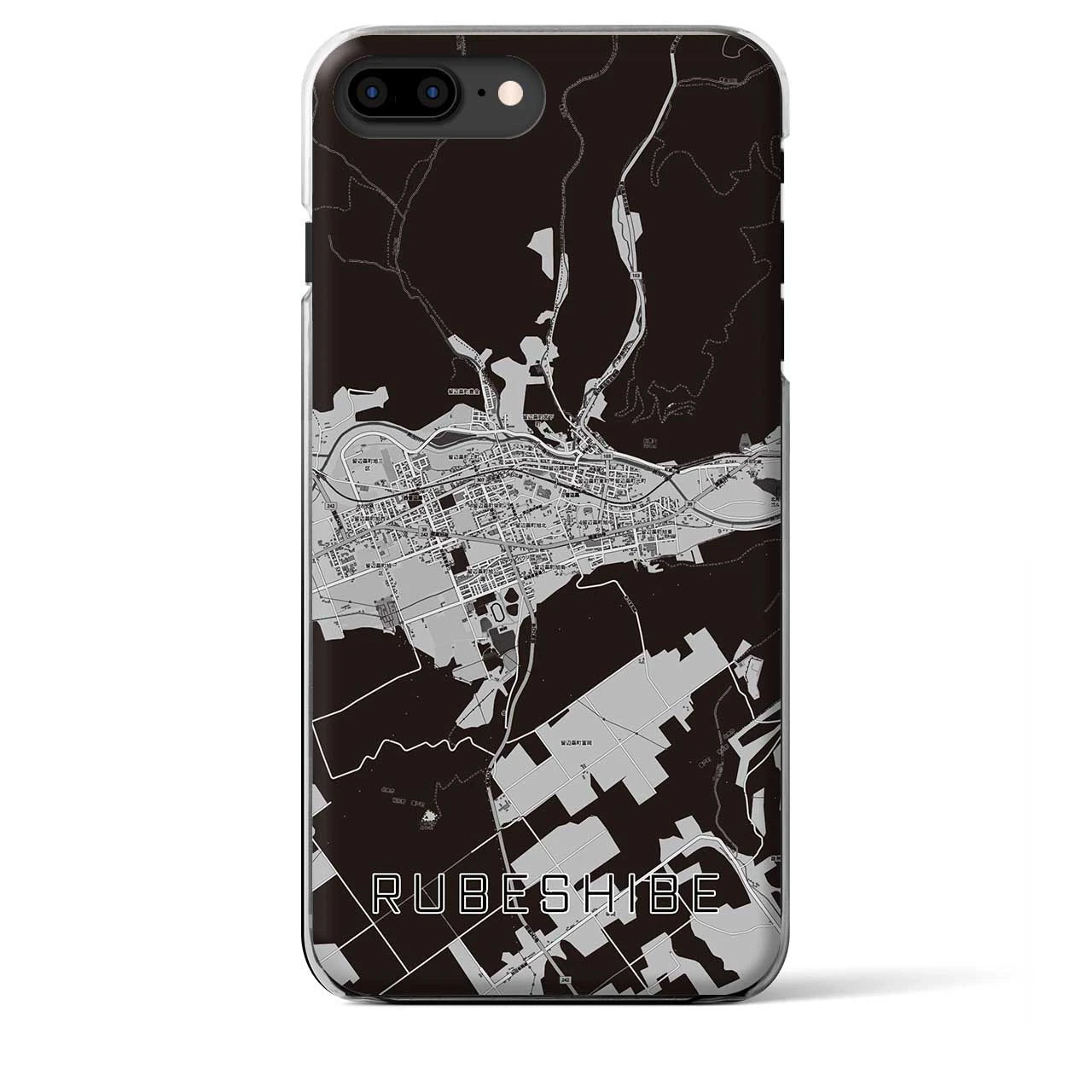 【留辺蘂(北海道)】地図柄iPhoneケース(クリアタイプ)