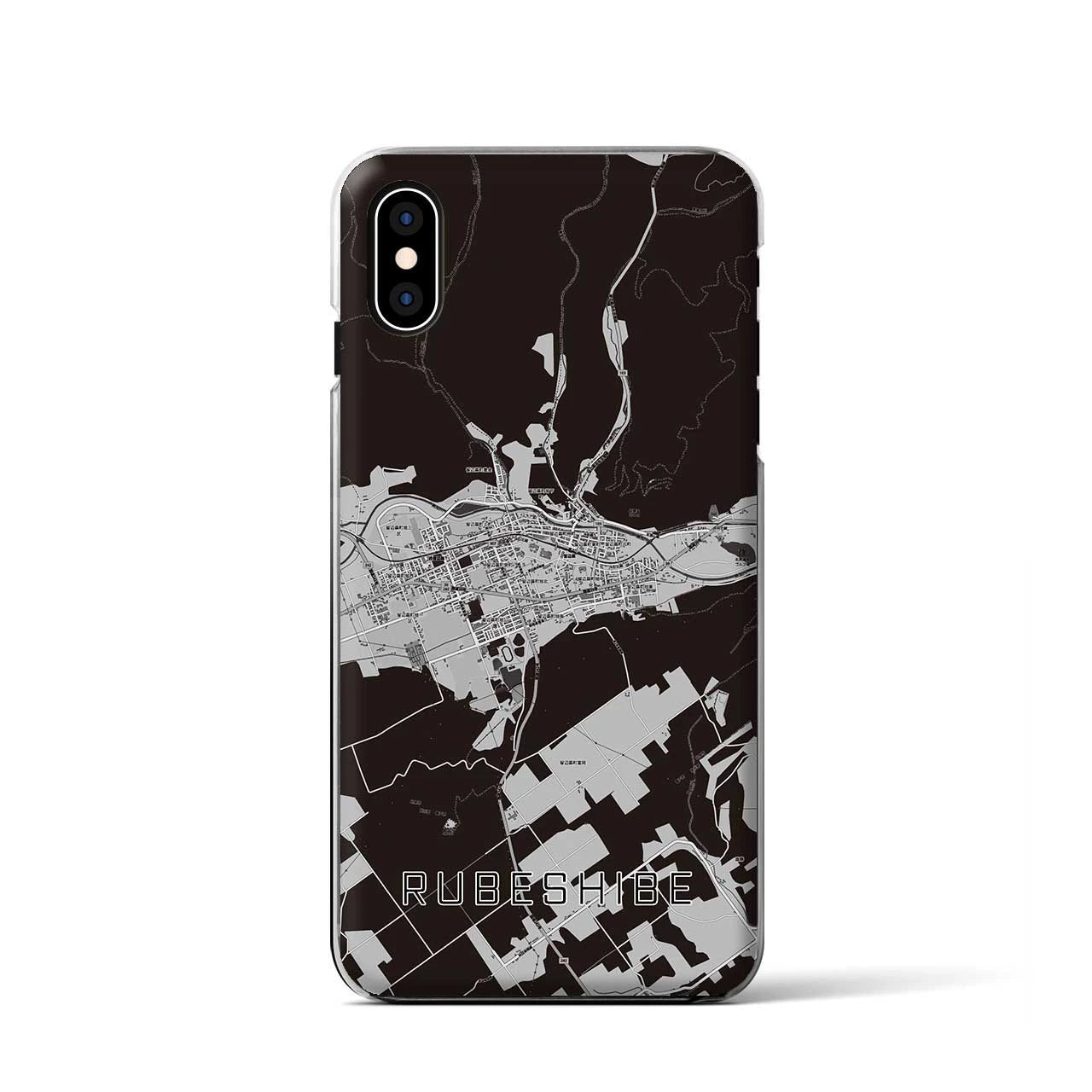【留辺蘂(北海道)】地図柄iPhoneケース(クリアタイプ)