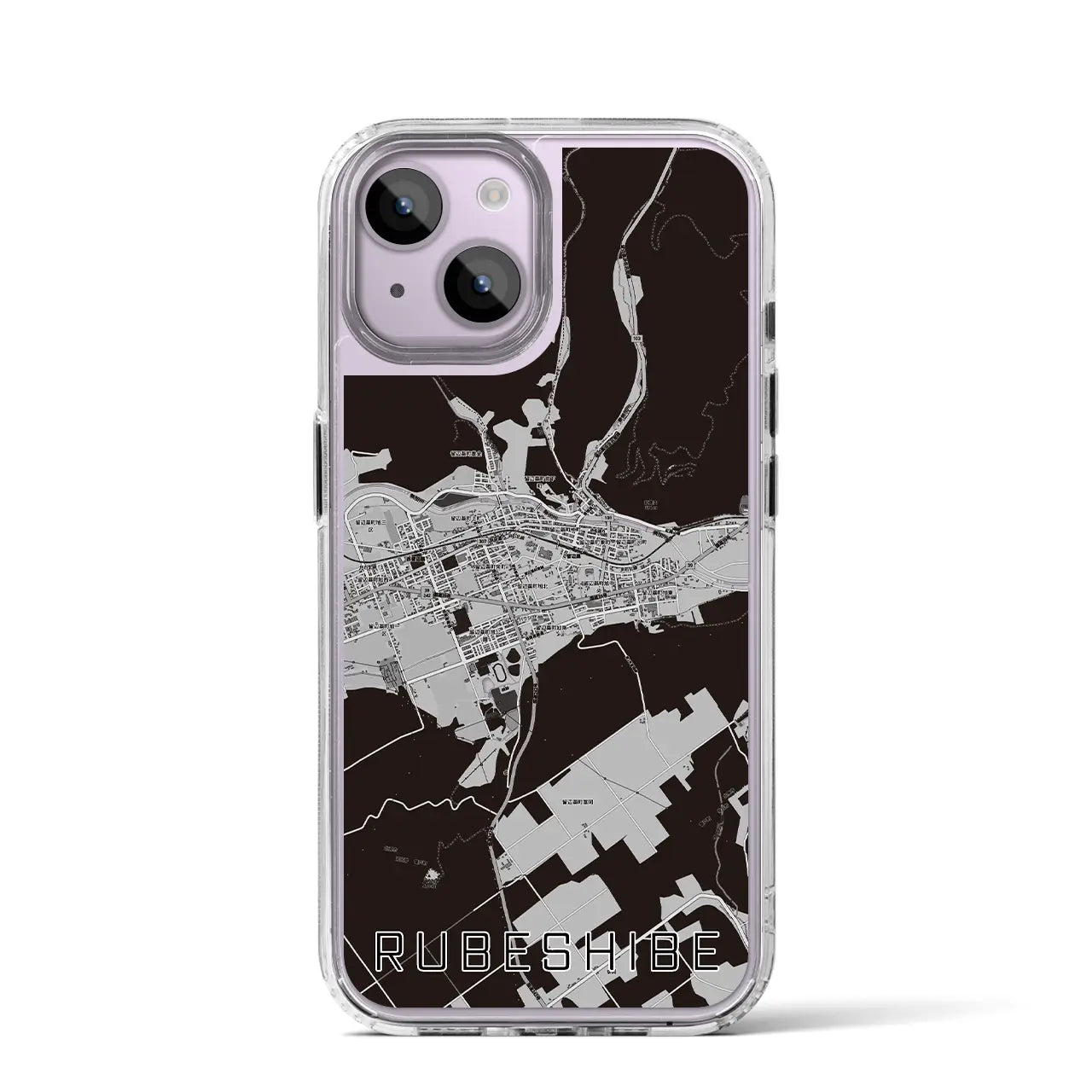 【留辺蘂(北海道)】地図柄iPhoneケース(MagSafeタイプ)