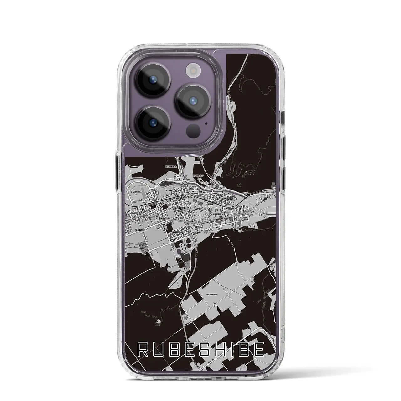 【留辺蘂(北海道)】地図柄iPhoneケース(MagSafeタイプ)