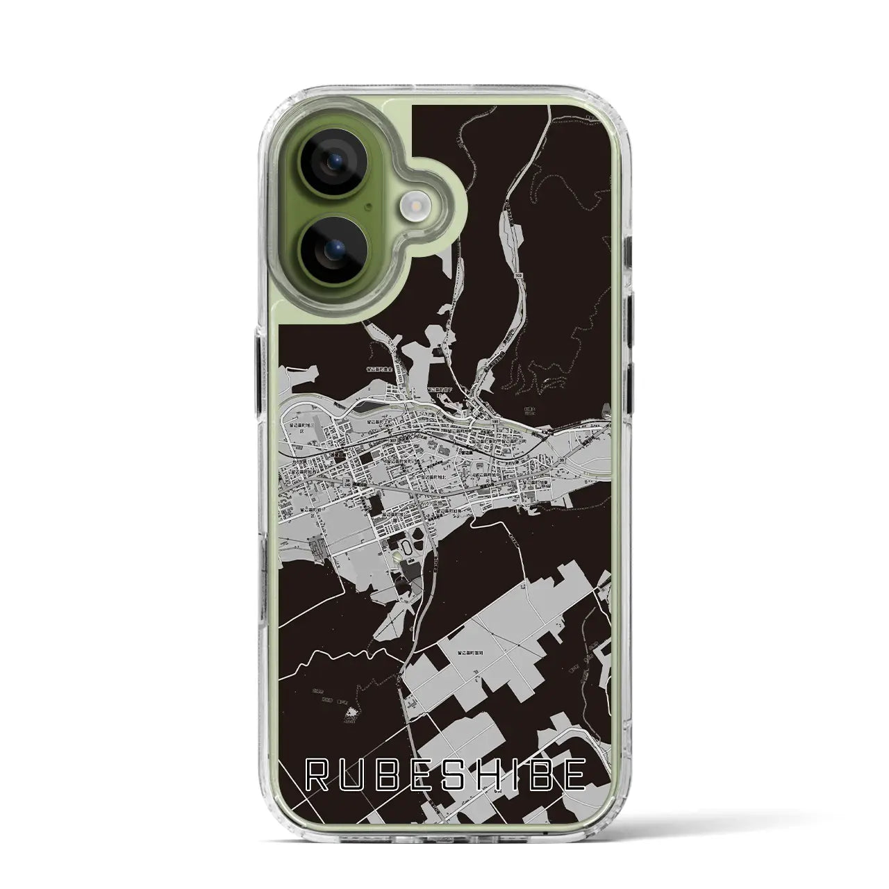 【留辺蘂(北海道)】地図柄iPhoneケース(MagSafeタイプ)