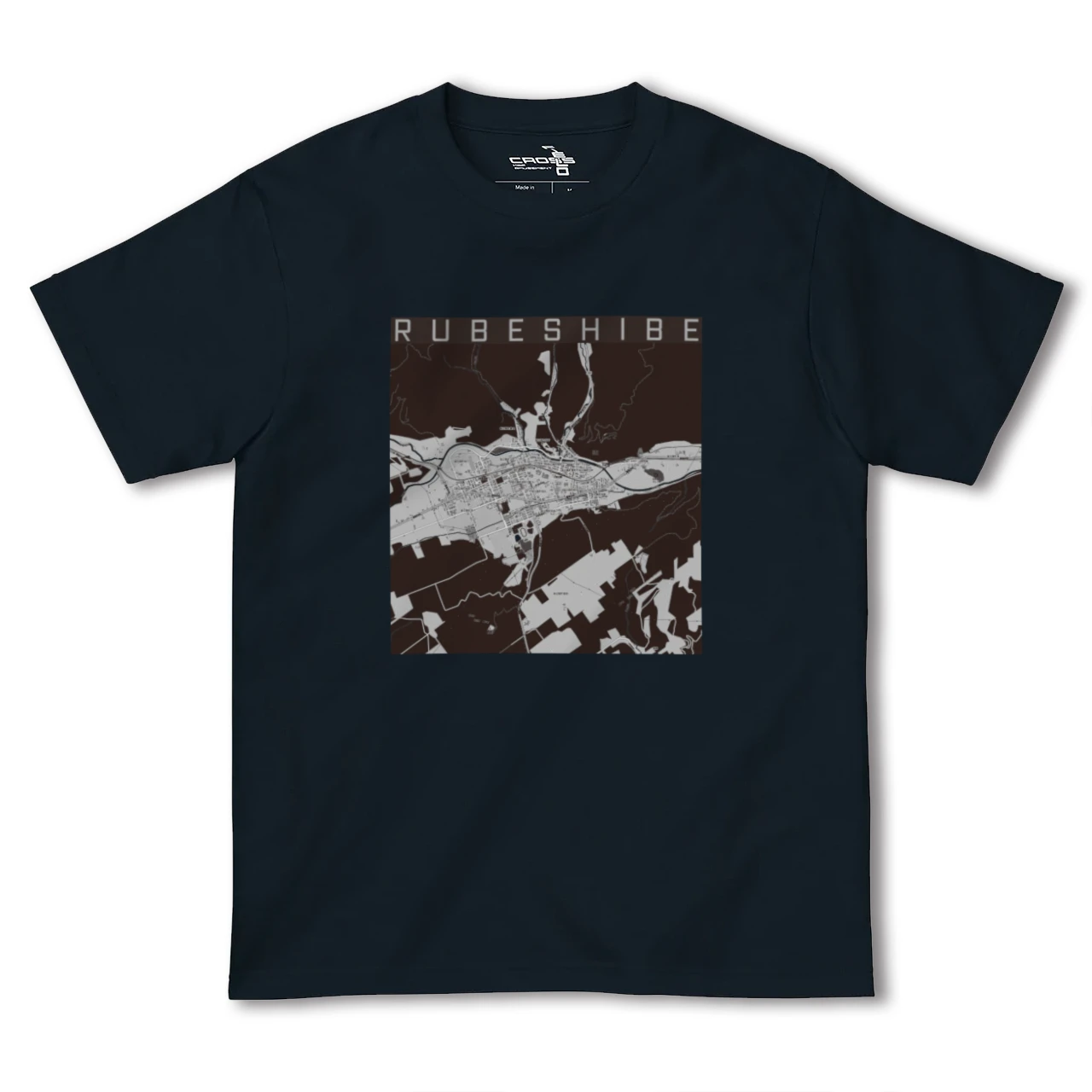 【留辺蘂(北海道)】地図柄ヘビーウェイトTシャツ