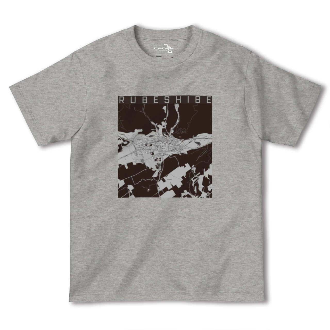 【留辺蘂(北海道)】地図柄ヘビーウェイトTシャツ