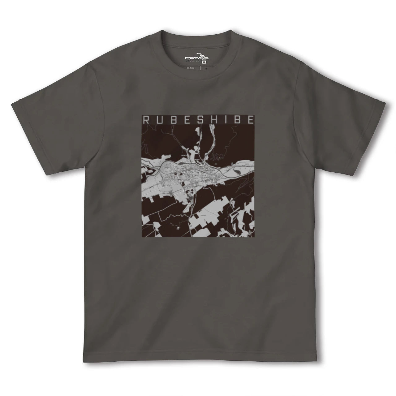 【留辺蘂(北海道)】地図柄ヘビーウェイトTシャツ