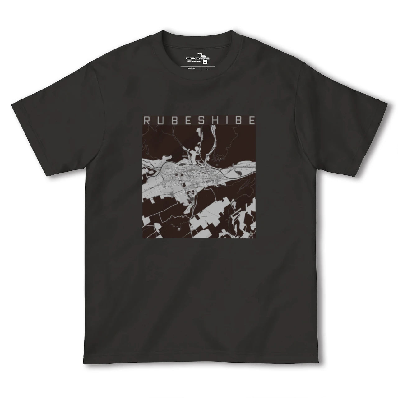 【留辺蘂(北海道)】地図柄ヘビーウェイトTシャツ