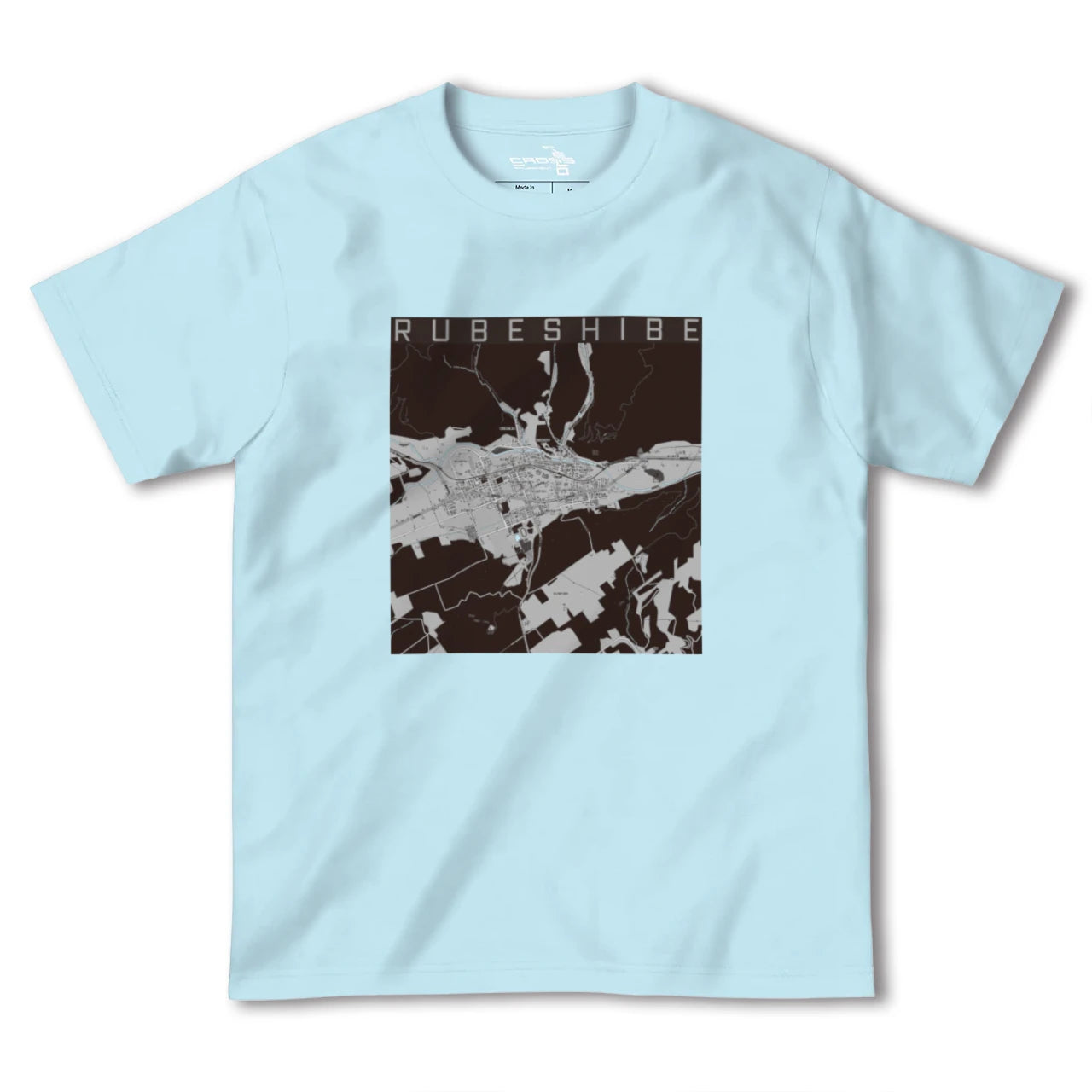 【留辺蘂(北海道)】地図柄ヘビーウェイトTシャツ
