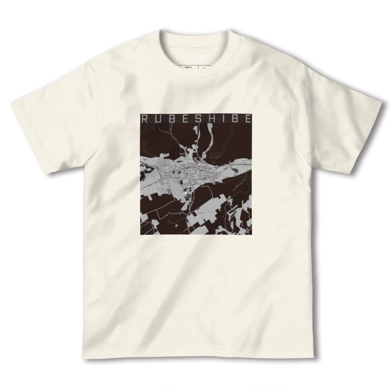 【留辺蘂(北海道)】地図柄ヘビーウェイトTシャツ