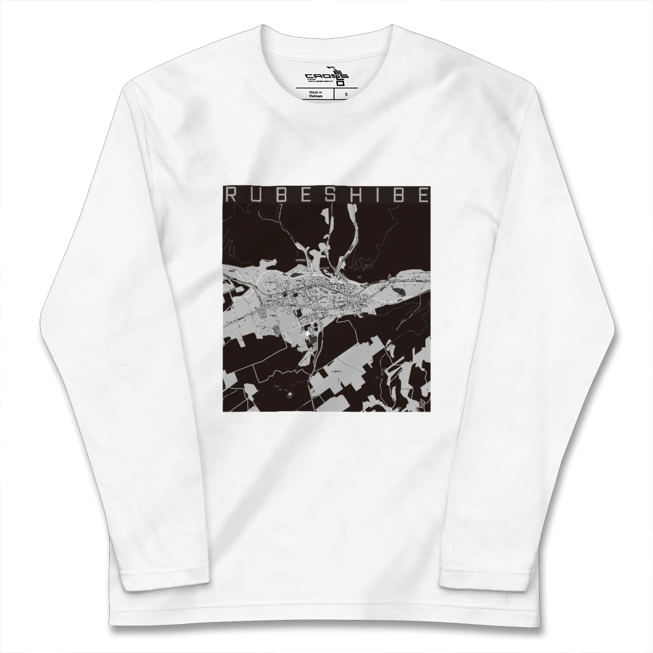 【留辺蘂(北海道)】地図柄ロングスリーブTシャツ